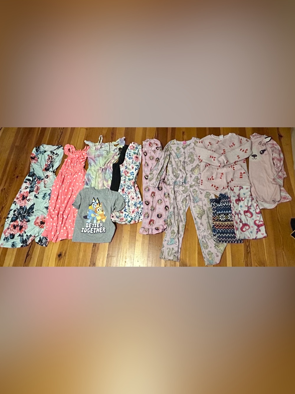 Girls clothes and pajamas size medium